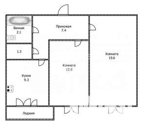 2-к квартира, вторичка, 56м2, 11/16 этаж