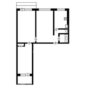 3-к квартира, вторичка, 63м2, 2/9 этаж