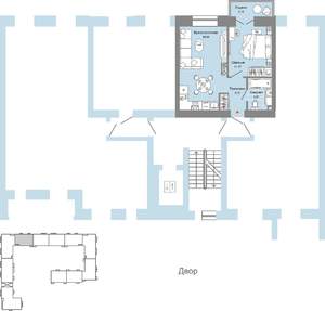 2-к квартира, вторичка, 39м2, 2/8 этаж