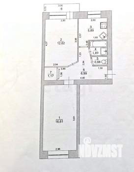2-к квартира, вторичка, 46м2, 3/5 этаж