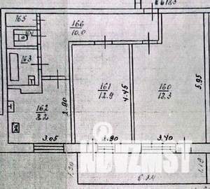 2-к квартира, вторичка, 54м2, 1/9 этаж