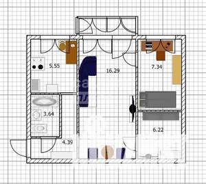3-к квартира, вторичка, 42м2, 5/5 этаж