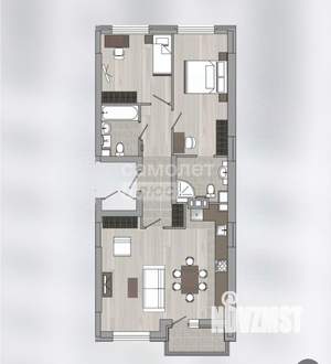 3-к квартира, вторичка, 82м2, 2/24 этаж