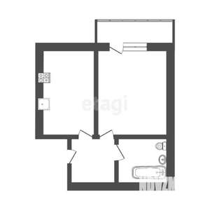 1-к квартира, вторичка, 33м2, 6/9 этаж