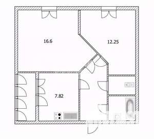 2-к квартира, вторичка, 47м2, 17/24 этаж