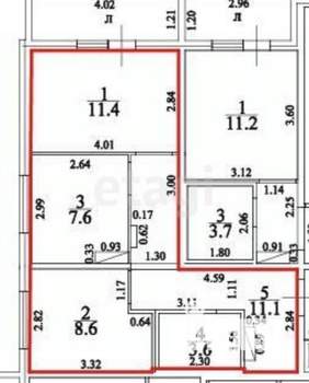 2-к квартира, вторичка, 42м2, 3/14 этаж