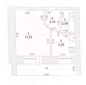 1-к квартира, вторичка, 21м2, 3/9 этаж