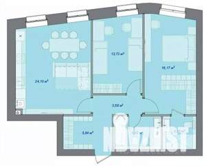 2-к квартира, вторичка, 76м2, 3/7 этаж