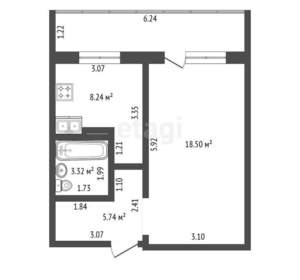 1-к квартира, вторичка, 36м2, 7/10 этаж