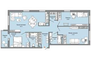 3-к квартира, вторичка, 94м2, 4/12 этаж