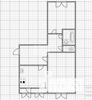 2-к квартира, вторичка, 53м2, 1/5 этаж