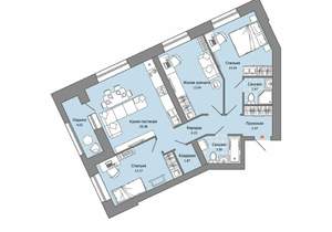 3-к квартира, строящийся дом, 81м2, 8/8 этаж