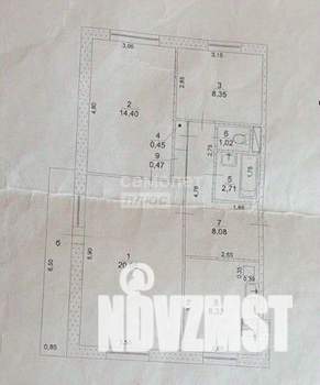 3-к квартира, вторичка, 64м2, 2/3 этаж