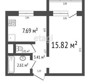 1-к квартира, вторичка, 35м2, 2/12 этаж