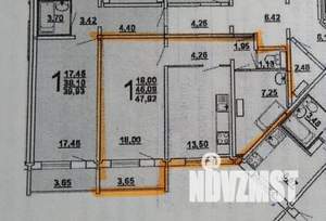 1-к квартира, вторичка, 47м2, 3/14 этаж