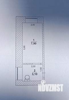 Студия квартира, вторичка, 11м2, 1/5 этаж