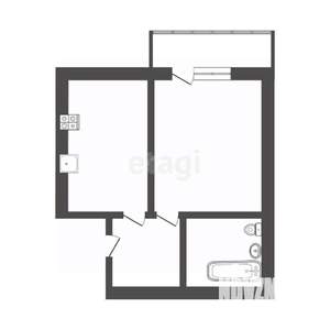 1-к квартира, вторичка, 33м2, 6/9 этаж