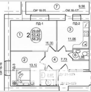 2-к квартира, вторичка, 63м2, 9/10 этаж