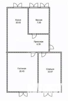 2-к квартира, вторичка, 62м2, 5/5 этаж