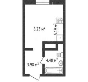 Студия квартира, вторичка, 22м2, 21/24 этаж