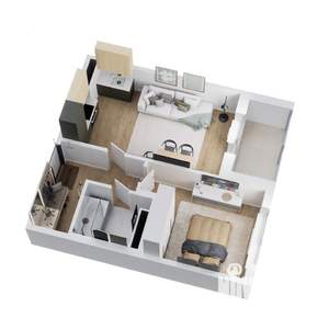 2-к квартира, строящийся дом, 39м2, 2/12 этаж