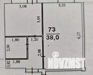 1-к квартира, вторичка, 38м2, 15/16 этаж