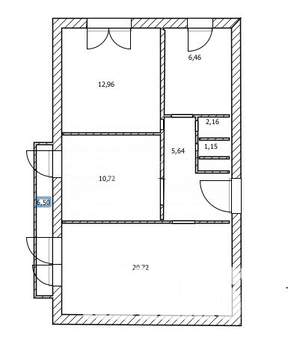 3-к квартира, вторичка, 62м2, 2/9 этаж