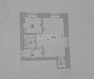 1-к квартира, вторичка, 32м2, 1/3 этаж
