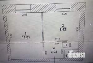 1-к квартира, вторичка, 24м2, 4/5 этаж