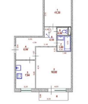 2-к квартира, вторичка, 51м2, 3/5 этаж