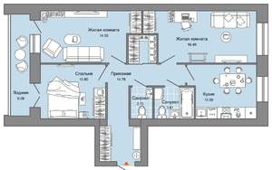 3-к квартира, вторичка, 76м2, 7/8 этаж