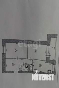 2-к квартира, вторичка, 53м2, 1/12 этаж
