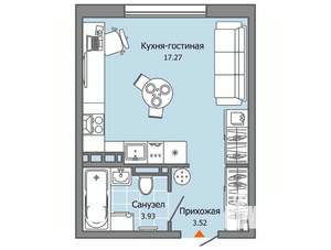 Студия квартира, вторичка, 25м2, 3/9 этаж