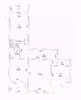 3-к квартира, вторичка, 63м2, 8/9 этаж