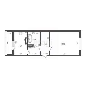 1-к квартира, вторичка, 37м2, 10/10 этаж