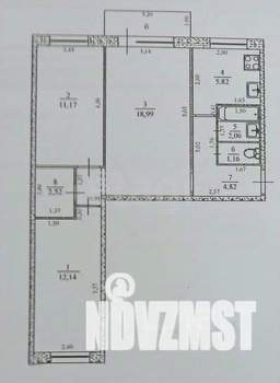 3-к квартира, вторичка, 59м2, 4/5 этаж