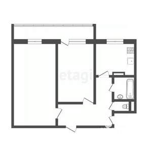 2-к квартира, вторичка, 47м2, 4/5 этаж