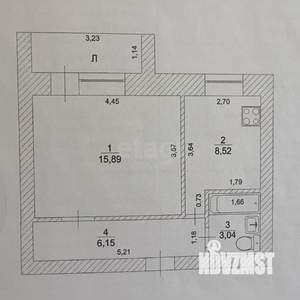 1-к квартира, вторичка, 34м2, 5/5 этаж
