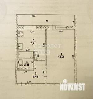 1-к квартира, вторичка, 35м2, 1/10 этаж