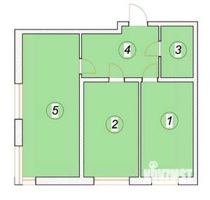 2-к квартира, строящийся дом, 81м2, 5/5 этаж