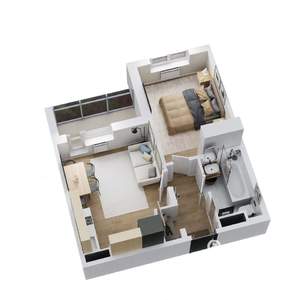 2-к квартира, вторичка, 37м2, 7/14 этаж