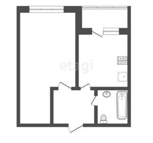 1-к квартира, вторичка, 41м2, 4/9 этаж