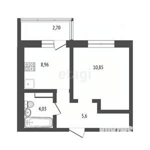 1-к квартира, вторичка, 31м2, 5/14 этаж