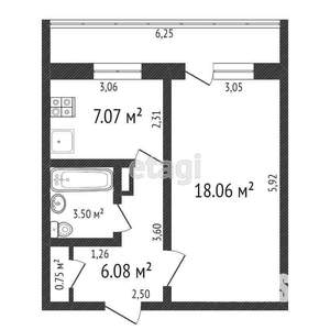 1-к квартира, вторичка, 35м2, 8/10 этаж