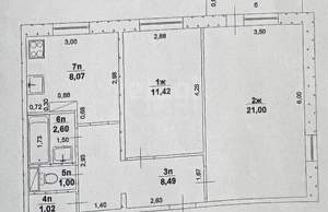 2-к квартира, вторичка, 55м2, 3/9 этаж