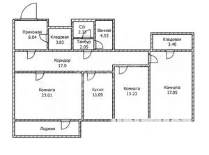 3-к квартира, вторичка, 106м2, 1/6 этаж