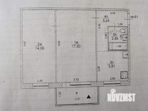 2-к квартира, вторичка, 46м2, 1/5 этаж