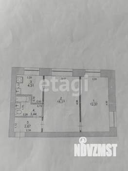 2-к квартира, вторичка, 38м2, 2/2 этаж