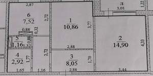 2-к квартира, вторичка, 45м2, 4/10 этаж
