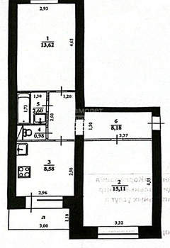 2-к квартира, вторичка, 49м2, 3/5 этаж